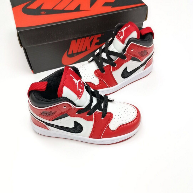 Jordan Air Jordan Air Jordan 1 MID Super Meng Children_s Shoes Official Limited Collars AJ1 help small sneakers code 24 --- 35-32a90c61